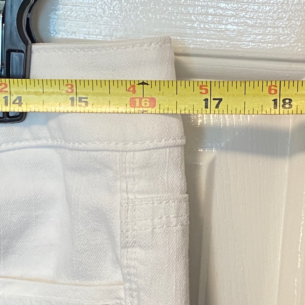 WHBM White Denim Boot Leg Jeans 8 47 - Picture 4 of 7